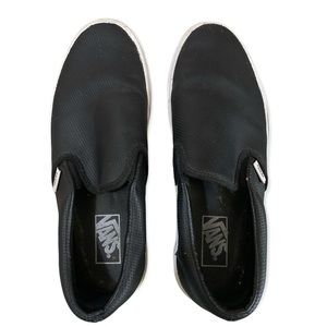 Leather Vans Slip Ons